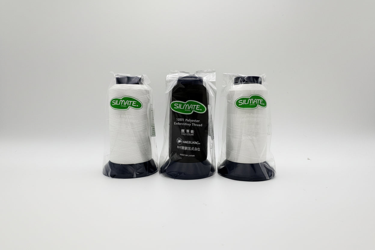 シルメイト120d/2（定番の太さ・ポリエステル100％） /　白・黒・生成