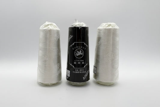 レーヨン 120ⅾ/2　ミシン刺繍糸 定番の太さ　白・黒・生成