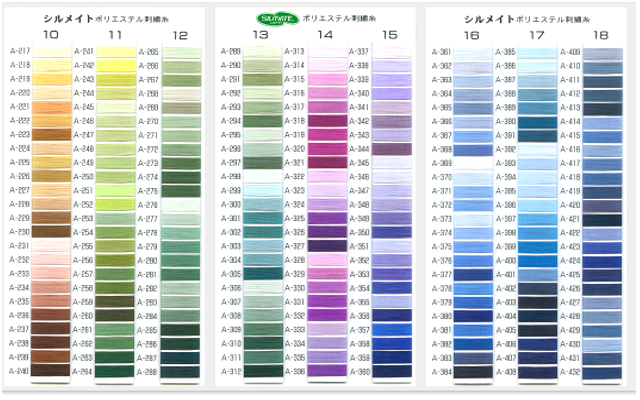 シルメイト75d/2（細番手・ポリエステル100％）【色番が選べます】