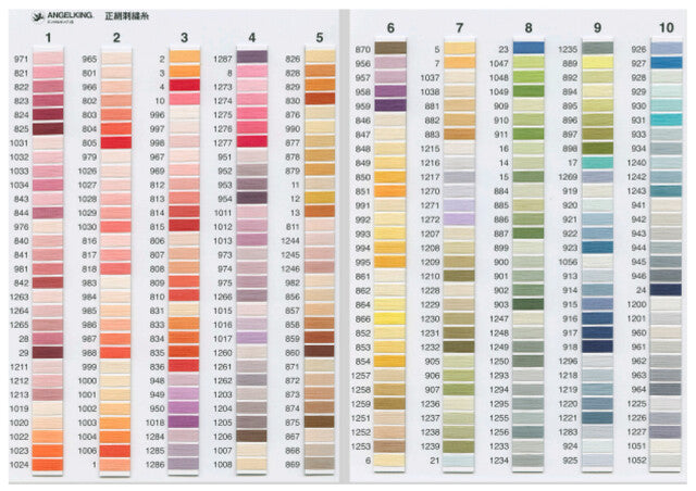 正絹21/6撚糸　シルク100％工業用ミシン刺しゅう糸　【色番を選べます】