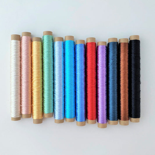 つやCOLORセット（刺繍・つまみ細工・組紐作りに人気・極太レーヨン糸セット）